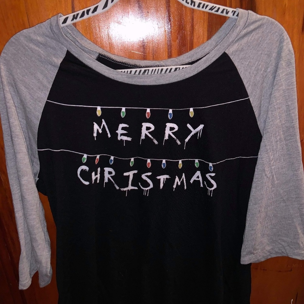 Christmas baseball tshirt